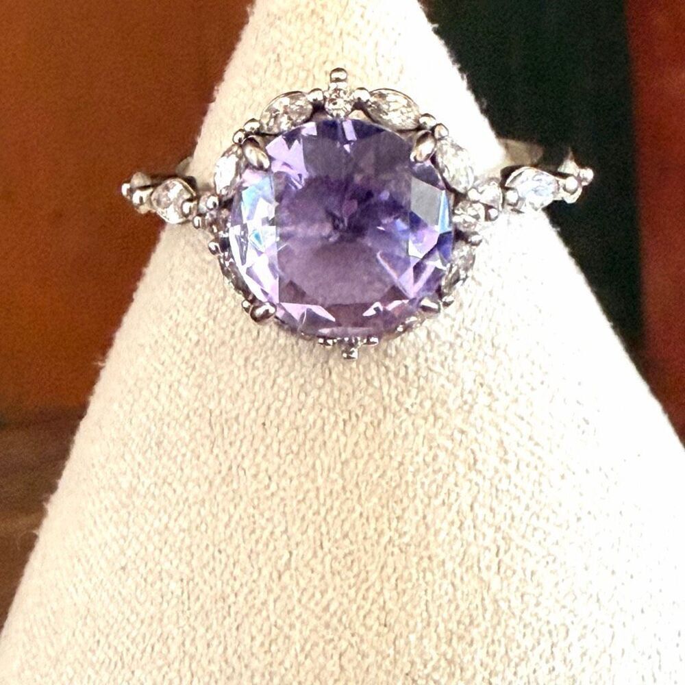 Bomb Party Purple CZ Statement Ring
